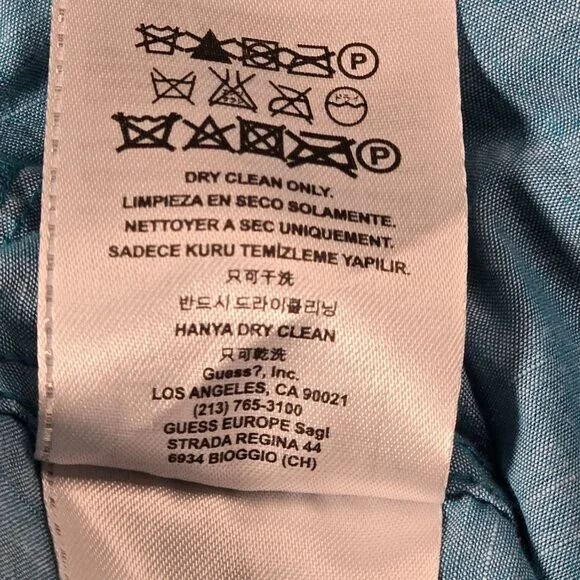 G by Guess Blue Button-Up Shirt Women’s Medium Western Utility Cotton Top - Picture 10 of 11